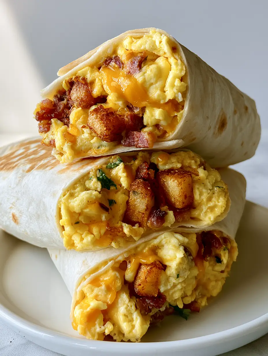 Freezer Breakfast Burritos: The Ultimate Make-Ahead Meal Prep Guide 3 Close up shot of Freezer Breakfast Burritos showing golden-brown griddle marks on a soft flour tortilla.
