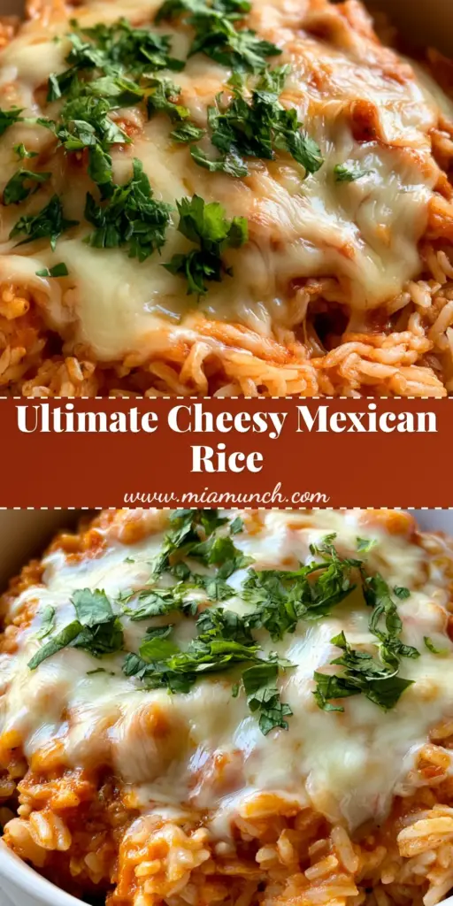 Cheesy Mexican Rice: The Gooey Restaurant-Style Side Dish You Crave 4 A smartphone photo of a round white bowl filled with Cheesy Mexican Rice, featuring vibrant orange rice and a thick layer of melted white queso topped with cilantro.