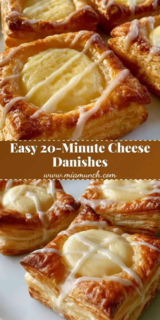 Mini Cheese Danish: Easy Bakery-Style Puff Pastry Recipe 3 A tall stack of mini cheese danishes showing golden-brown flaky puff pastry and a sweet cream cheese center. (Mini Cheese Danish)
